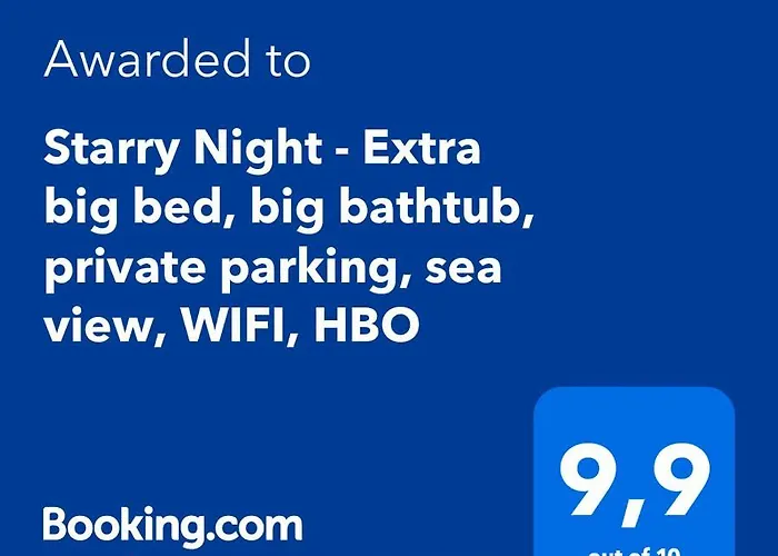 Starry Night - Smart Tv, Extra Big Bed, Big Bathtub, Private Parking, Sea View, Wifi, 2bedrooms 아파트 *